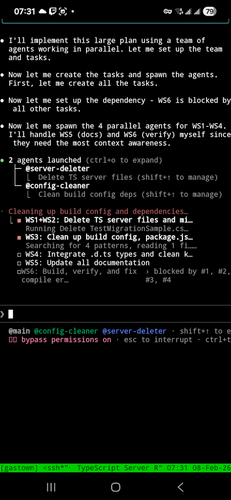 Claude Code over tmux on my phone